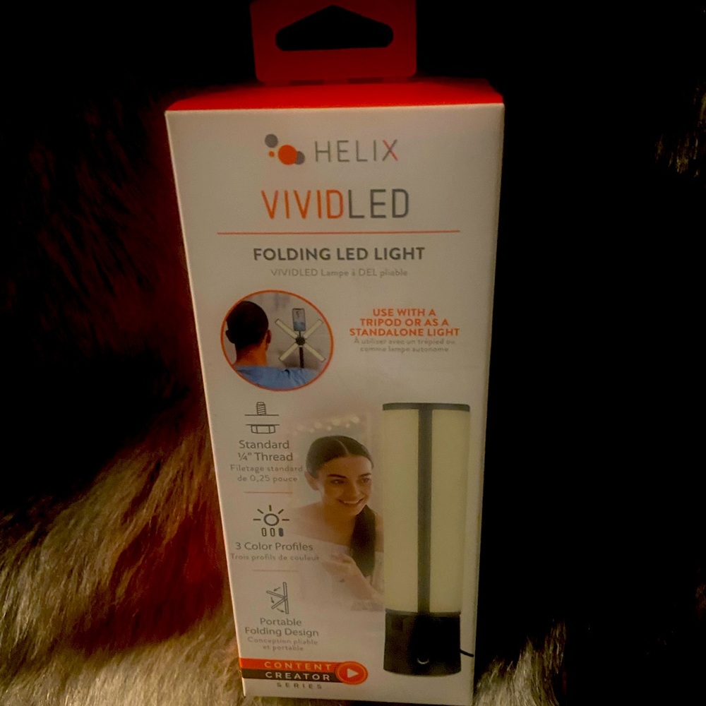 Helix vivid led light, folding led light. Content creator light